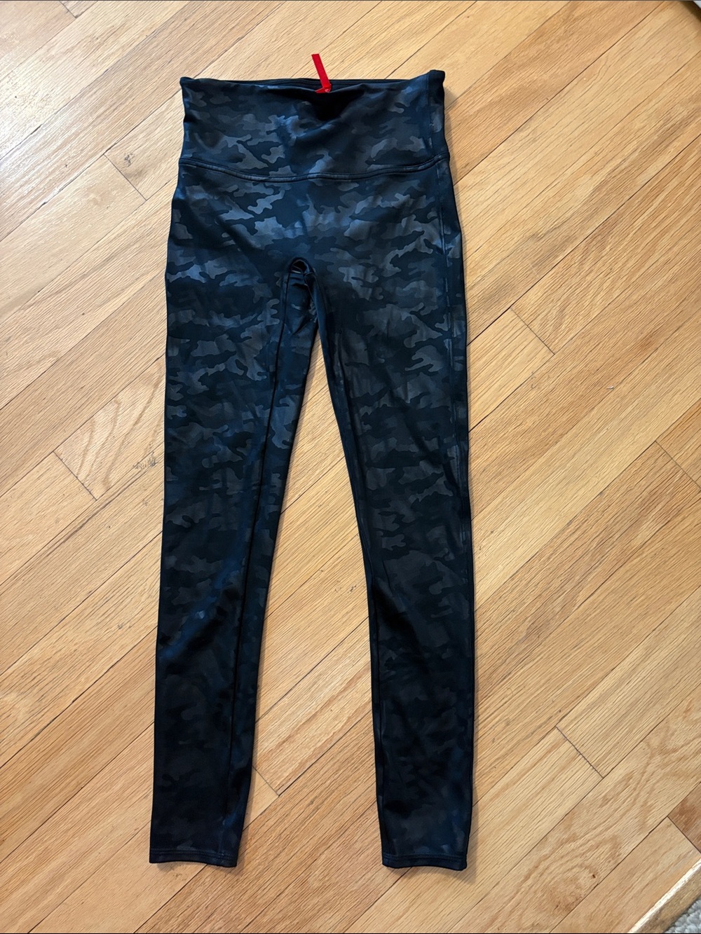 SPANX Black Camouflage High-Rise Leggings